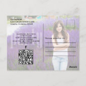 Afstuderen Vellum Modern foto | Website QR-code Briefkaart (Achterkant)