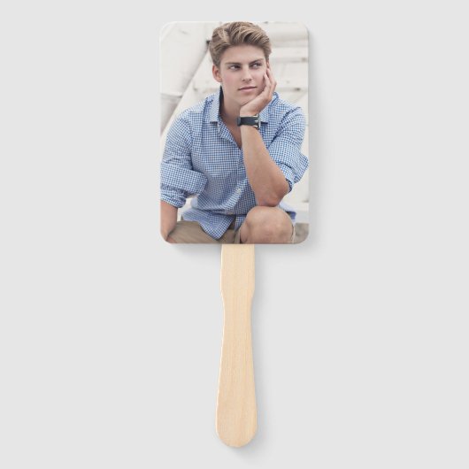 Afstuderen ventilator Afstuderen twee grote foto's Handwaaier (Voorkant)