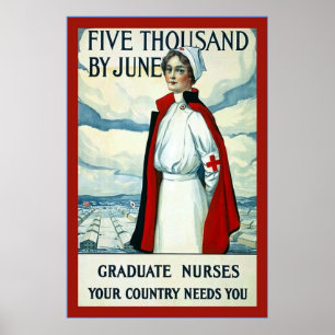 Afstuderen verpleegkundigen ~  verpleegster poster