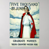 Afstuderen verpleegkundigen ~ WW1-Poster Poster (Voorkant)