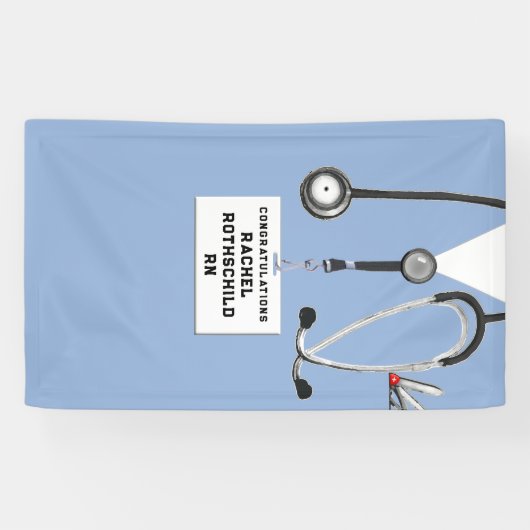 Afstuderen verpleegschool spandoek (Horizontaal)