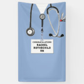 Afstuderen verpleegschool spandoek (Verticaal)