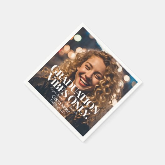 Afstuderen vibes alleen papier servet (Hoek)