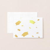 Afstuderen vieren folie kaarten (Voorkant met envelop)