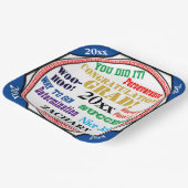 Afstuderen vieren Schoolkleuren personaliseren Papieren Bordje (Gebogen)