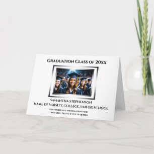 Afstuderen Viering Custom Photo Plain Simple Kaart