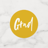 Afstuderen viering goudgeel confetti (Kleine voorkant)