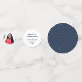 Afstuderen viering marineblauw afstudeerder confetti (Achterkanten)