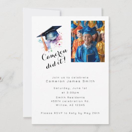 Afstuderen viering Uitnodiging (Voorkant)