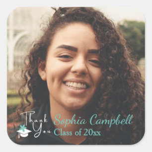 Afstuderen Vierkante Sticker