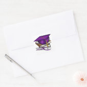 Afstuderen Vierkante Sticker (Envelop)