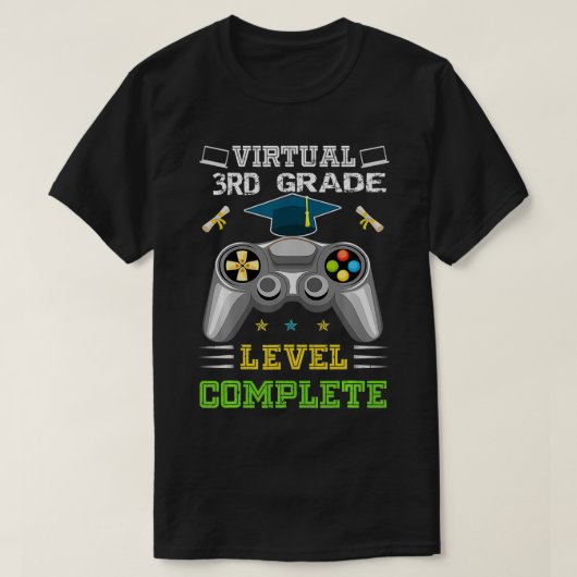 Afstuderen virtueel 3RD-niveau Complete gamer T-shirt (Design voorkant)