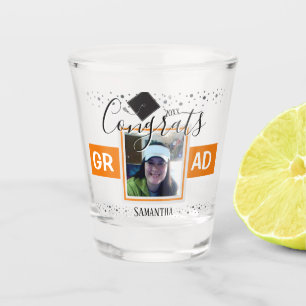 Afstuderen voegt AFSTUDEERDER naam en foto Sinaasa Shot Glas