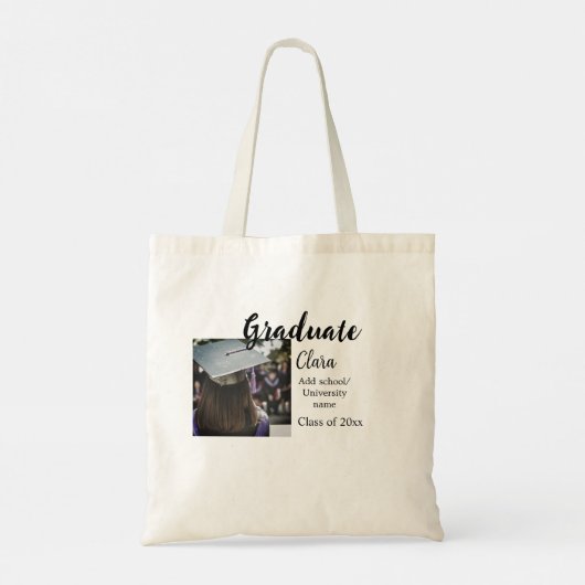 Afstuderen voegt naamklasse van 20xx congrats toe  tote bag (Achterkant)