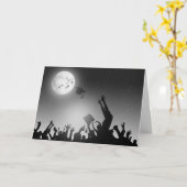 Afstuderen voetafdrukken op maan kaart (Gele Bloem)