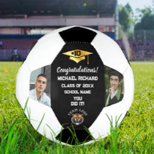 Afstuderen Voetbal Custom Foto & Naam Keepsake