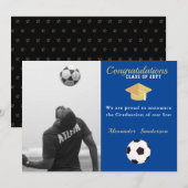 Afstuderen Voetbal Football-speler Voetbal Aankondiging (Voorkant / Achterkant)