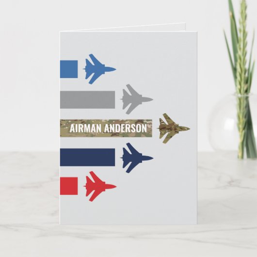 Afstuderen voor basisopleiding van de luchtmacht 3 kaart (Voorkant)