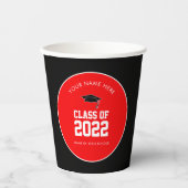 Afstuderen voor de rode en zwarte middelbare schoo papieren bekers (Voorkant)