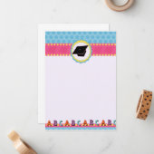 Afstuderen voor flitsende Stippen Notitiekaartje (Voorkant / Achterkant in situ)