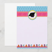 Afstuderen voor flitsende Stippen Notitiekaartje (Voorkant / Achterkant)