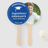 Afstuderen voor je schoolkleur Afstuderen Foto Handwaaier (Voorkant en achterkant)