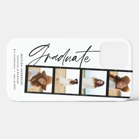 Afstuderen voor modern fotocollage filmscript Case-Mate iPhone case (Achterkant (horizontaal))