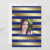 Afstuderen voor Monogram WIJZIGINGSKLEUR en goudst Kaart (Achterkant)