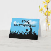 Afstuderen voor onstopbare tekst kaart (Gele Bloem)