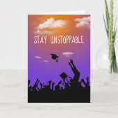 Afstuderen voor onstopbare tekst kaart (Voorkant)