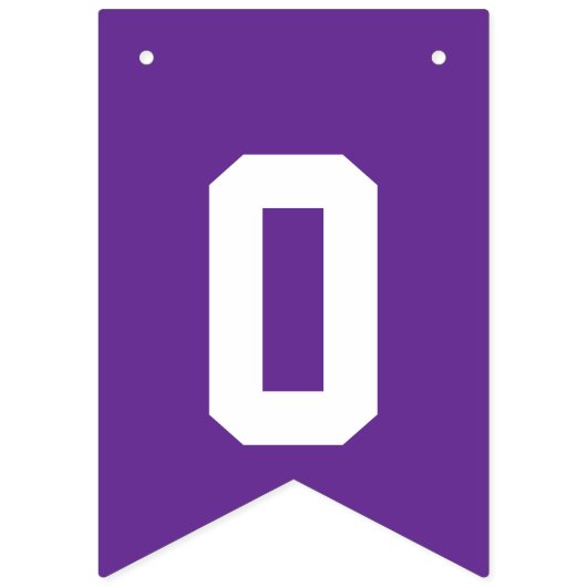 Afstuderen voor Paarse en witte schoolkleuren Vlaggetjes (Derde vlag)