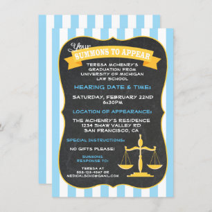 Afstuderen voor Recht School Uitnodiging Summons