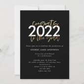 Afstuderen voor zwart en goudmodern script (Voorkant)