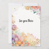 Afstuderen voorjaarsbloem Waterverf verpleegschool Kaart (Achterkant)