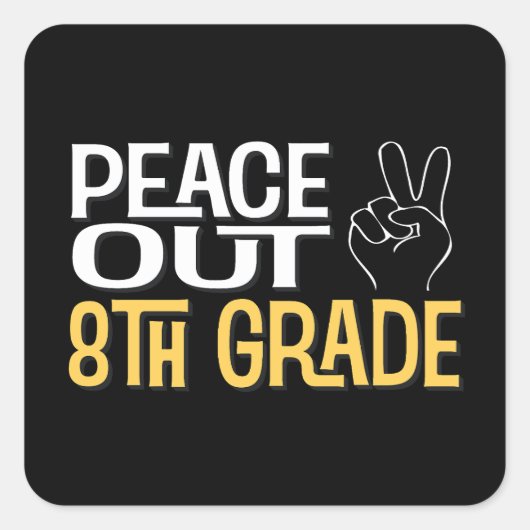Afstuderen Vrede uit 8e graadpartij Vierkante Sticker (Voorkant)