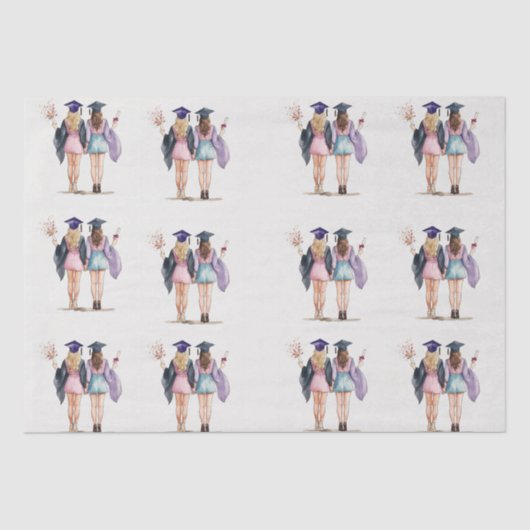 Afstuderen vrienden tissuepapier (Voorkant)