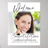 Afstuderen Welkom 1 fotoscript Gefeliciteerd Poster (Voorkant)