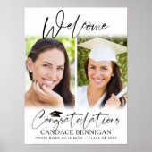 Afstuderen Welkom 2 Foto's Script Gefeliciteerd Poster (Voorkant)