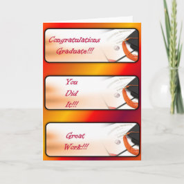 Afstuderen Wenskaart-rood Kaart