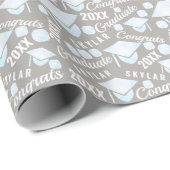 Afstuderen White Opal Chic Polka Dot Afstuderen Cadeaupapier (Rol Hoek)