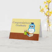 Afstuderen wise owl kaart (Gele Bloem)
