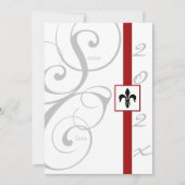Afstuderen wit en rood met rollint kaart (Voorkant)