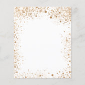 Afstuderen wit goud glitter budget uitnodiging flyer (Achterkant)