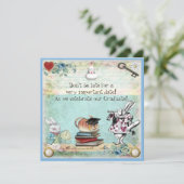 Afstuderen Wonderland Tea Party Kaart (Staand voorkant)
