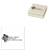 Afstuderen Wood Art Retour Adresstempel Rubberstempel (Gestempeld)
