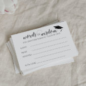 Afstuderen Woorden van Wisdom Advice voor Afstuder Advieskaart