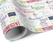 Afstuderen Word Art Cadeaupapier (Rol Hoek)