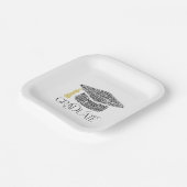 Afstuderen Word Graduation Cap Party Papieren Bordje (Gebogen)