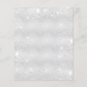 Afstuderen zilveren blush glitter budget uitnodigi flyer (Achterkant)