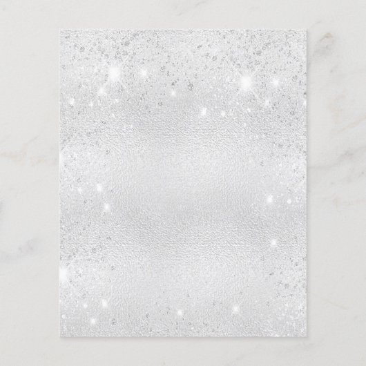 Afstuderen zilveren glitter - moderne uitnodiging flyer (Achterkant)